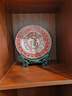 傲世景德鎮(zhèn)陶瓷器中式福字裝飾盤工藝品客廳擺件博古架裝飾品瓷盤擺設(shè) 剪紙福字（配龍頭底座） 曬單實拍圖