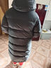保姆鵝 【鵝絨】女款羽絨服純色簡(jiǎn)約長(zhǎng)款加厚連帽保暖冬季厚外套 炭黑 M /160/84A 曬單實(shí)拍圖