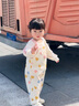 幼歌（YOUGE）【扭扭系列】新嬰幼兒愛(ài)心寬松休閑直筒褲斜紋背帶褲 米色（背帶褲） 80 cm 曬單實(shí)拍圖