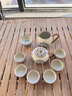 古晏瓷景德鎮(zhèn)新款汝窯茶具套裝新款泡茶專用功夫茶壺蓋碗茶杯喝茶高端汝 黃汝(荷塘月色/西施壺)8杯/整套+禮盒裝 16頭 曬單實(shí)拍圖