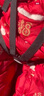 戴維貝拉【抗菌絨】嬰兒羽絨連體衣冬男寶女寶新年加絨紅爬服 曬單實(shí)拍圖