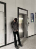 蔚翔（WEI XIANG）cleanfit微喇西裝褲男春夏季彎刀褲子男垂感小西褲男直筒休閑褲男 黑色(半松緊) XL (建議體重135-145斤) 曬單實(shí)拍圖