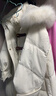 雪中飛羽絨服女長款寬松休閑狐貍毛領(lǐng)簡約氣質(zhì)外套3386 米白 2XL 曬單實(shí)拍圖