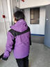 波司登（BOSIDENG）波司登沖鋒衣鵝絨男女同款情侶裝短款連帽加厚寬松外套 海霧紫6267 S 160/84A 曬單實(shí)拍圖