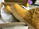 海瀾之家HLA情侶靴復古潮流大黃靴男百搭馬丁靴子男 T249 土黃色(加絨) 40 曬單實(shí)拍圖