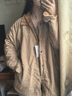 FOX.G棉服男棉衣棉襖羊羔絨外套燈芯絨冬季衣服男裝秋冬襖男款冬裝襖子 燈芯絨情侶款棉服深卡其色 XL 【建議120-140斤】 曬單實(shí)拍圖