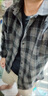 獵堰胖子超大碼300斤格子襯衫男長(cháng)袖春秋季加肥加大碼港風(fēng)休閑外套 深灰色 8XL-體重 270-300斤 曬單實(shí)拍圖
