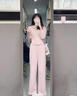 納琳雅Nalinya 休閑套裝小個(gè)子運動(dòng)服套裝女2025春新款衛衣闊腿褲兩件套 粉色 M 【建議95-105斤】 曬單實(shí)拍圖