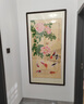 云儒唐樊 九魚圖玄關(guān)裝飾國畫手繪工筆畫玄關(guān)走廊過道豎版裝飾墻畫客廳牡丹鯉魚掛畫手繪壁畫飾品 沙比利實(shí)木框（直角棕色） 裝裱85*165（推薦） 曬單實(shí)拍圖