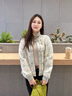 玖姿·安娜蔻【非遺宋錦錢小萍聯(lián)名】新中式開衫女2025春季新款 花淺綠 S 曬單實(shí)拍圖