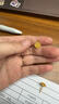 中國黃金（CHINA GOLD）黃金耳釘女花絲足金小方糖耳飾首飾耳飾教師節生日禮物送老婆女友 【中國黃金禮盒】小方糖耳釘 約2.2g 曬單實(shí)拍圖