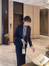 簡蜓西裝套裝女春秋季新款女士職業(yè)正裝氣質(zhì)西服外套面試大學(xué)生工作服 A款-單件深藍(lán)西裝 L 【修身版，建議99斤-108斤】 曬單實(shí)拍圖