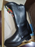 啄木鳥(niǎo)真皮騎士靴女高筒靴2025秋季新款平底加絨長(cháng)靴不過(guò)膝馬丁靴粗跟靴 黑色【加絨】 38 曬單實(shí)拍圖