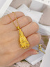 中國黃金（CHINA GOLD）黃金項鏈女士足金觀(guān)音吊墜新年情人節禮物送女友老婆 足金觀(guān)音吊墜約2.7g*配銀鏈 曬單實(shí)拍圖