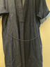 LESS【迅系列】和服款連衣裙女廓形寬松短袖V領牛仔裙2O4G13820 993牛仔深蘭 M 曬單實拍圖