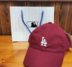 MLB棒球帽2023新款NY洋基隊男女同款帽子刺繡軟頂小標LA鴨舌帽ACP 大標酒紅B標 曬單實(shí)拍圖