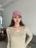 SOMUBAY 粉色棒球帽女2025新款春夏季韓版時(shí)尚字母學(xué)生可愛(ài)顯臉小鴨舌帽 粉色CLO款 M （54-58cm） 曬單實(shí)拍圖