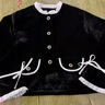 皮爾卡丹（pierre cardin）女童小香風(fēng)套裝半身裙春秋新款中大兒童韓版時尚淑女風(fēng)短裙兩件套 黑色 150cm 曬單實拍圖