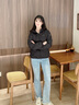 波司登（BOSIDENG）25年新款輕薄短款羽絨服女90鵝絨修身輕便連帽旅游外套B250131036 黑色-經(jīng)典極簡風(fēng)【卡碼拍大】 M 165/88A 體重約125-140斤 曬單實(shí)拍圖