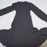 深呼吸DEEP BREATH女裝高腰燈籠袖羊毛針織魚(yú)尾小黑裙連衣裙A500219 黑 L (4碼) 曬單實(shí)拍圖