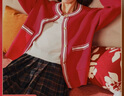 安踏好事發(fā)生丨本命年紅色圓領(lǐng)開(kāi)衫毛衣女秋季休閑外套162518734 曬單實(shí)拍圖