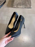 藍晨語(yǔ)依性感尖頭超高跟鞋2025春季新款時(shí)尚走秀宴會(huì )配禮服鞋淺口細跟單鞋 黑色 10cm 37 (235mm) 曬單實(shí)拍圖
