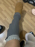 渾小象2雙堆堆襪襪套春秋季小腿襪中筒針織雪地靴襪套女jk襪子女腿套 側(cè)拉鏈個性保暖針織襪套 2雙 均碼 【側(cè)邊拉鏈灰+普通款灰】 曬單實拍圖