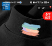 真維斯（JEANSWEST）德絨打底衫女裝秋冬季長(cháng)袖t恤上衣服加絨保暖加厚內搭半高領(lǐng)秋衣 黑色 小毛絨花口袋_K_左領(lǐng)角 XL 曬單實(shí)拍圖