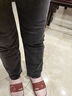 啄木鳥(niǎo)煙管褲直筒牛仔褲女九分高腰彈力秋冬加絨長(cháng)褲子新款百搭顯瘦寬松 長(cháng)/褲煙管褲【黑灰色】 XL 【126-136斤】 曬單實(shí)拍圖