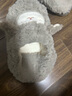 名創(chuàng  )優(yōu)品（MINISO）棉拖鞋女小羊咩咩秋冬防滑包跟拖鞋保暖毛絨可愛(ài)月子家居情侶鞋 白色【包跟更保暖】 38-39 (260mm) 【適合37/38碼穿】 曬單實(shí)拍圖