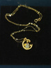 中國黃金（CHINA GOLD）黃金項(xiàng)鏈女蛇盤兔金鑲玉吊墜七夕情人節(jié)禮物送女友老婆媽媽生日 足金蛇盤兔和田玉吊墜+K金鏈 曬單實(shí)拍圖