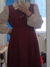 花九卿過(guò)年衣服套裝女冬季裙子元旦法式復(fù)古學(xué)院風(fēng)雙層領(lǐng)紅色洋裝秋冬 紅色 2XL [135-150斤] 曬單實(shí)拍圖