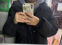渾小象短款棉服女2025新款冬季外套棉衣棉襖黑色羽絨棉服連帽襖子面包服 oversize面包服帶標黑色短款 S 建議100斤以?xún)?曬單實(shí)拍圖