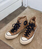 匡威（Converse）官方 1970S男女高幫復古翻毛皮運動(dòng)鞋棕色169337C 169337C/褐色 44 曬單實(shí)拍圖