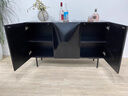悍鈺意式極簡(jiǎn)餐邊柜輕奢高級感家用客廳靠墻儲物收納柜入戶(hù)藝術(shù)玄關(guān)柜 伯納德輕奢餐邊柜極夜黑 140*45*85CM 曬單實(shí)拍圖