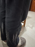 Shelley Jones美式復古扎染牛仔褲男士秋冬季加絨水洗漸變高街vibe微喇闊腿褲子 黑色加絨 3XL [建議155-175斤] 曬單實(shí)拍圖