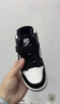 兒童鞋2025AJ爆款童鞋男女童高幫男女童鞋中大童運動(dòng)鞋皮面板鞋 黑白 32 曬單實(shí)拍圖