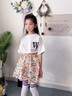 ASK JUNIOR女童褲子純棉夏季涼感中大童碎花滿印短褲小清新裙褲甜美童裝半裙 花色 140 曬單實(shí)拍圖