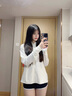 防曬衣女夏季2025新款冰絲防紫外線大帽檐短款外套女士薄款防曬服 白色 曬單實拍圖