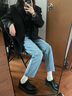 GARNUO灰色西裝外套女2025新款春秋韓系炸街小個(gè)子高級(jí)感寬松休閑小西服 黑色 S 【106-120斤】 曬單實(shí)拍圖