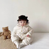 G.duck嬰幼兒冬季棉衣加絨嬰兒棉服冬款連體衣洋氣衣服寶寶羽絨棉襖哈衣 米白色 (加絨保暖) 66cm (偏小半碼) 曬單實(shí)拍圖