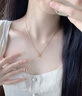中國珠寶黃金吊墜愛心小桃花女足金項鏈掛墜金飾七夕情人節(jié)禮物送女友老婆 足金愛心吊墜+品牌禮盒 足金吊墜，贈S925銀鏈 曬單實拍圖