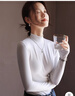 貓人（MiiOW）半高領(lǐng)打底衫女2025新款加絨加厚秋冬德絨黑色內搭長(cháng)袖毛衣針織衫 曬單實(shí)拍圖