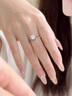 雪花莫桑鉆戒指純銀1克拉鉆戒結婚仿真情侶對戒莫桑石婚戒送女友 雪花鉆戒(50分)【證書(shū)+黑卡】 閉口10號(指圍50mm) 曬單實(shí)拍圖