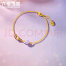 六福珠寶 黃金手鏈紫夢(mèng)筒珠福滿(mǎn)傳家紫晶足金手鏈 計價(jià) 約3.75克 曬單實(shí)拍圖