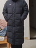 李寧 棉服男冬季長款加厚保暖過膝防風連帽外套羽絨服 黑色289（長羽絨服） L 曬單實拍圖
