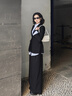 獨束大碼女裝精英感氣質(zhì)西裝外套2025春裝簡(jiǎn)約收腰黑色顯瘦短外套 靜謐黑 M (尺碼：1) 曬單實(shí)拍圖