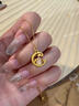 中國(guó)黃金（CHINA GOLD）星月蛇盤兔黃金項(xiàng)鏈女足金生肖蛇本命年吊墜情人節(jié)生日禮物送女友 星月蛇盤兔吊墜【配S925銀鏈】約0.6g 曬單實(shí)拍圖