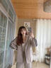 WASSUP JOYZON品牌休閑運(yùn)動(dòng)套裝女大碼寬松春秋新款衛(wèi)衣學(xué)生顯瘦兩件套跑步服潮 卡其色（春秋款兩件套） M（建議70-90斤） 曬單實(shí)拍圖