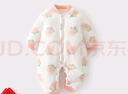 優(yōu)奇嬰兒夾棉連體衣服寶寶秋冬季加棉爬爬服裝新生兒棉服保暖哈衣a類 曬單實拍圖